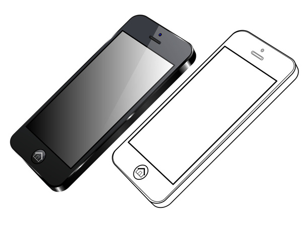 schwarzer Smartphone-Vektor - Vektor, Bild