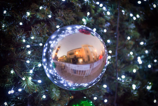 Christmas ball tree in old Jaffa - Tel Aviv, Israel - Photo, Image