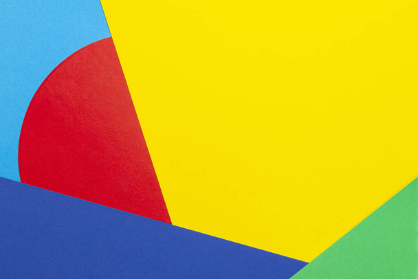 Forma geométrica abstrato yelllow, azul, vermelho, cor verde papel fundo
 - Foto, Imagem