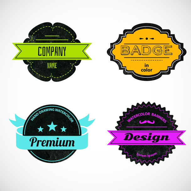 Color badges - Vector, Image