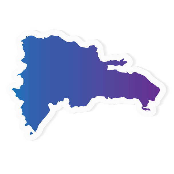グラデーションドミニカ共和国地図-ベクターイラスト - ベクター画像
