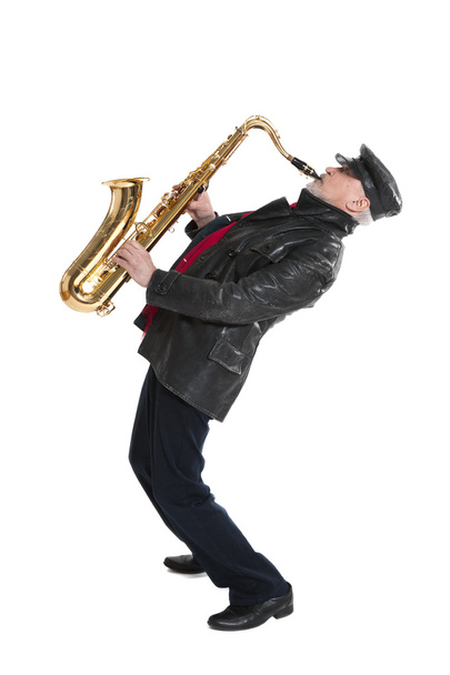 man die trompet speelt - Foto, afbeelding