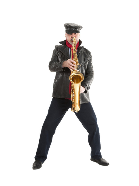 man die trompet speelt - Foto, afbeelding