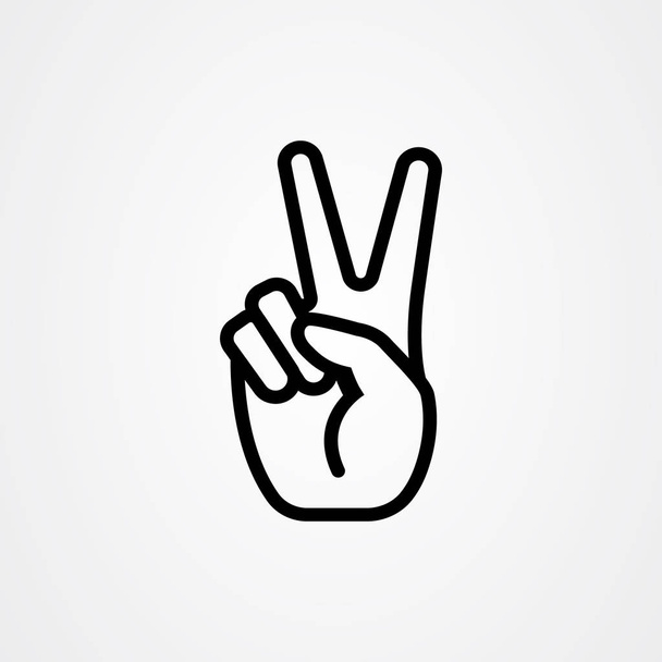 指や手の信号は平和を意味する - ベクター画像