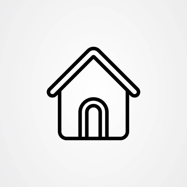 Ікона будинку. домашній символ. проста плоска векторна ілюстрація
 - Вектор, зображення