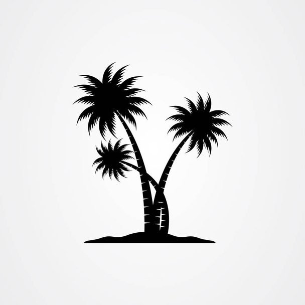 Palmu siluetti kuvake. yksinkertainen litteä vektori kuva - Vektori, kuva