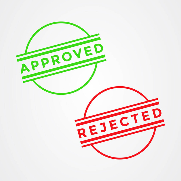 Approved and rejected stamp vector - Vector, Image