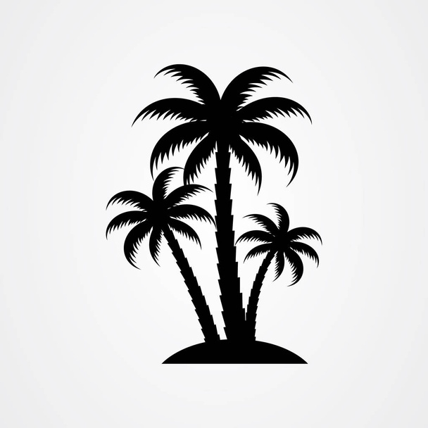 Palmu siluetti kuvake. yksinkertainen litteä vektori kuva - Vektori, kuva