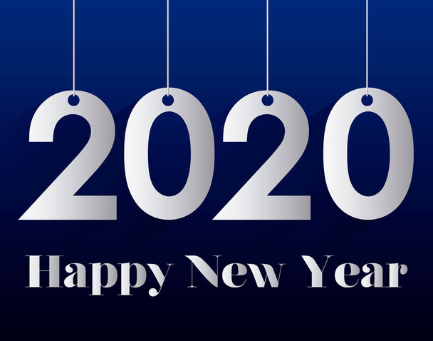 Yeni yılın kutlu olsun 2020 asılı vektör tasarımı - Vektör, Görsel