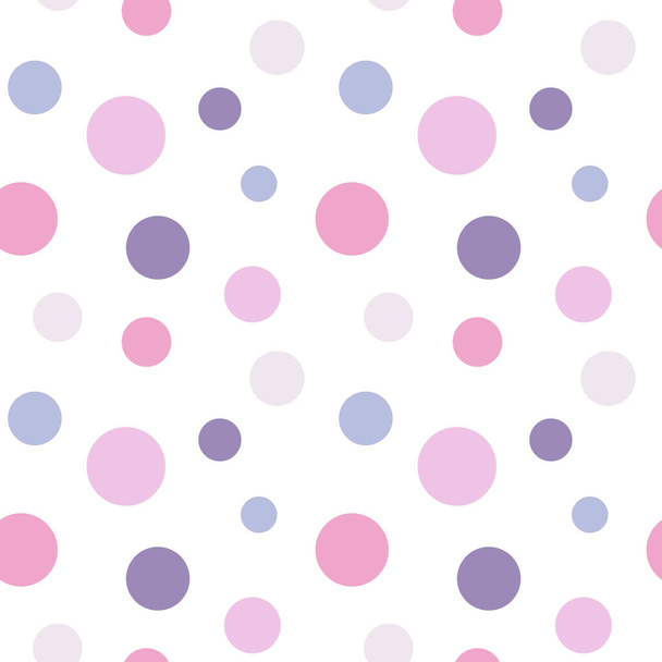 Colorful dotted seamless pattern vector. Pastel colors. - Vector, Image