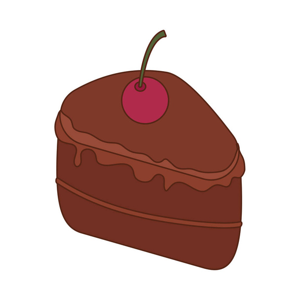 Diseño de vector de pastel dulce aislado
 - Vector, Imagen