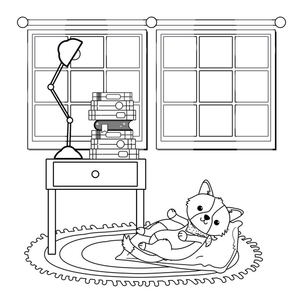 Векторный иллюстратор собачьего рисунка
 - Вектор,изображение