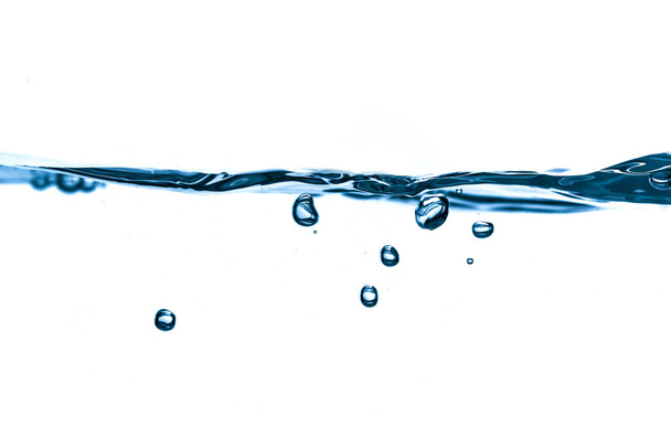 Éclaboussures d'eau, bleu, ondulé, fond blanc
 - Photo, image