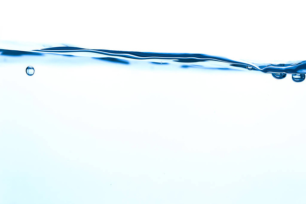Splashing Water, Blue, Rippled, White Background - Photo, image