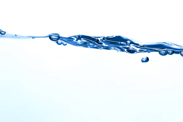 Splashing Water, Blue, Rippled, White Background - Foto, Imagem