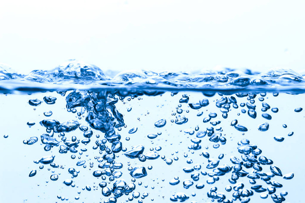 Splashing Water, Blue, Rippled, White Background - Fotoğraf, Görsel