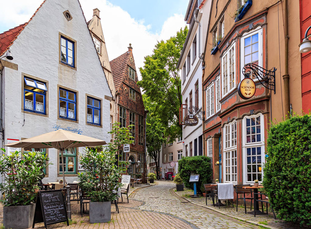 Bremen, Germany - June 28, 2019: Houses in the historic district - Фото, зображення