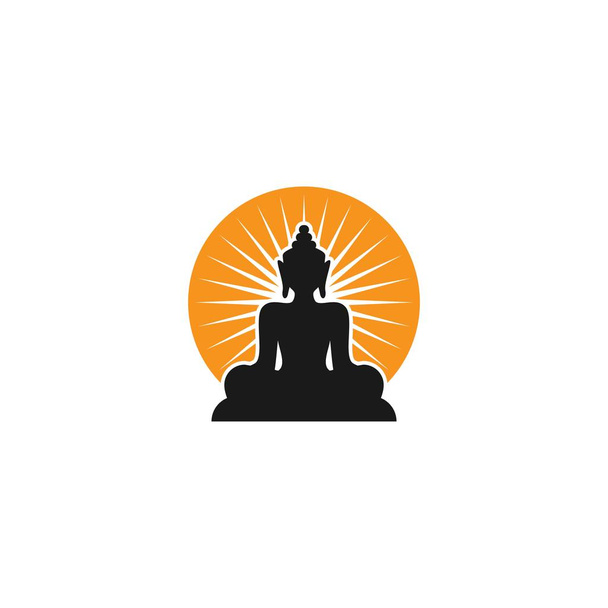 Вектор логотипа статуи Будды
  - Вектор,изображение