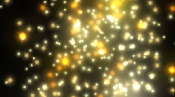 Festive background of colored stars on a black background	 - Фото, изображение