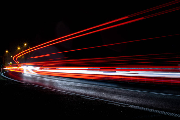 lights of cars with night - Zdjęcie, obraz