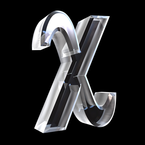 Ци символ в стекле (3d
) - Фото, изображение