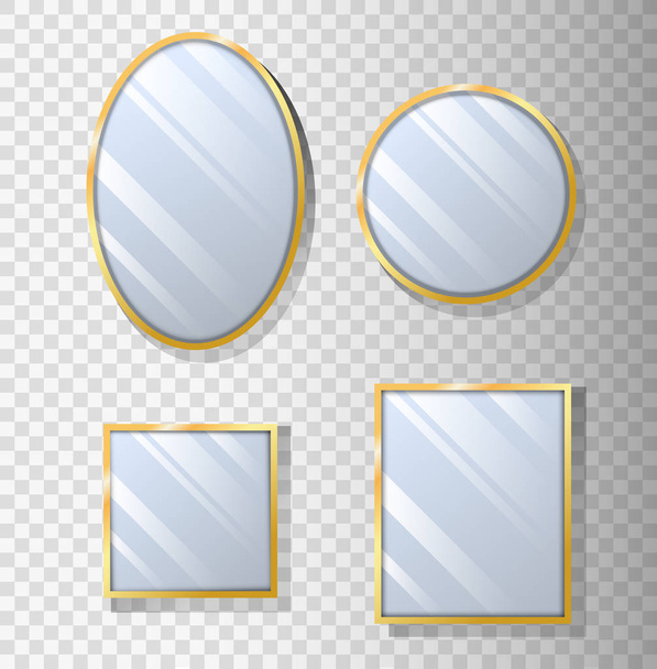 Miroirs vectoriels réalistes réglés
 - Vecteur, image