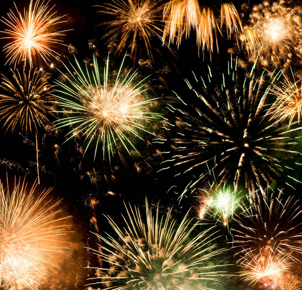 New Year fireworks background - Photo, Image