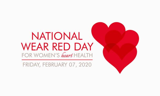 Illustrazione vettoriale sul tema del National Wear Red day il 7 febbraio
. - Vettoriali, immagini