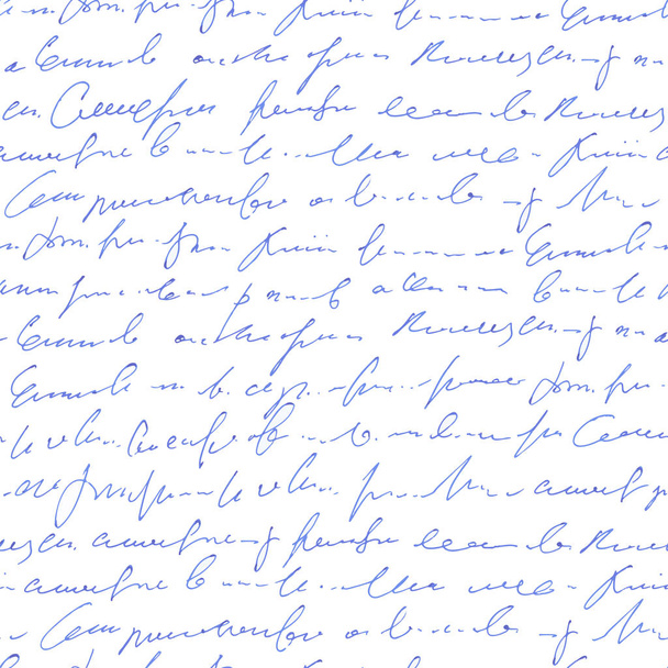 Padrão sem emenda texto abstrato manuscrito, fundo de script cursivo vetorial, imitação de texto de tinta desenhada à mão
 - Vetor, Imagem