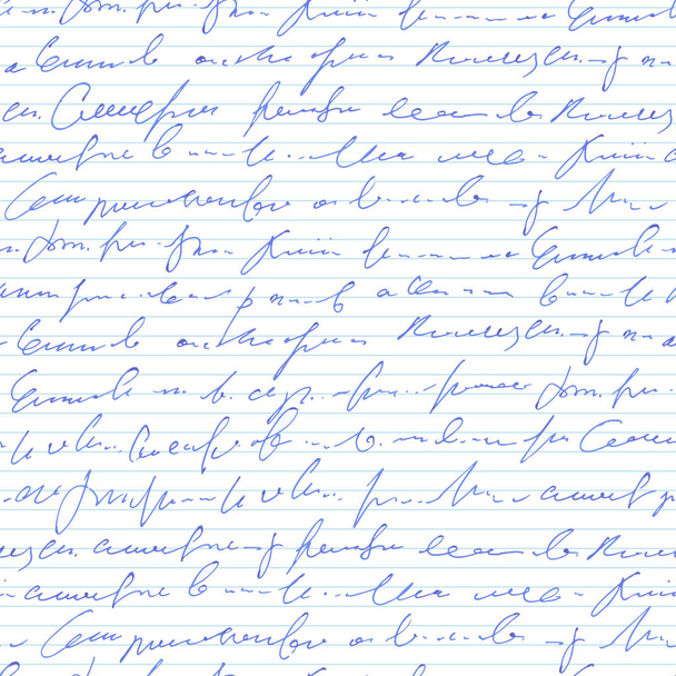 Χειρόγραφο αφηρημένο κείμενο αδιάλειπτη μοτίβο, διάνυσμα σαρωτικό σενάριο φόντο, απομίμηση του χειρόγραφου κειμένου μελάνι - Διάνυσμα, εικόνα