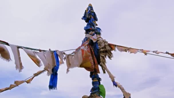 Obo místo uctívání místních duchů v západní Mongolsku  - Záběry, video