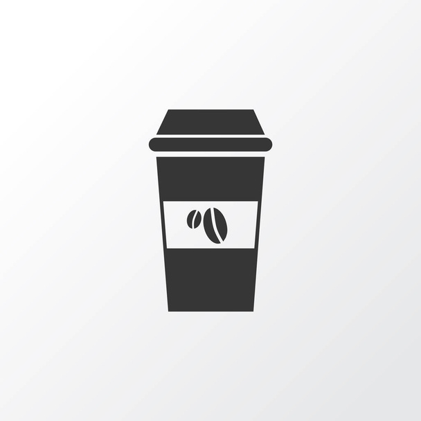 Afhaalkoffie pictogram symbool. Premium kwaliteit geïsoleerd decaf element in trendy stijl. - Vector, afbeelding