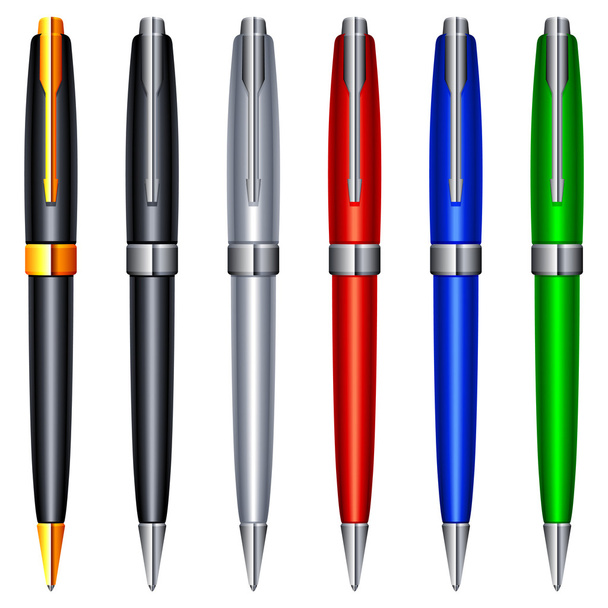 Colour pens. - Вектор, зображення