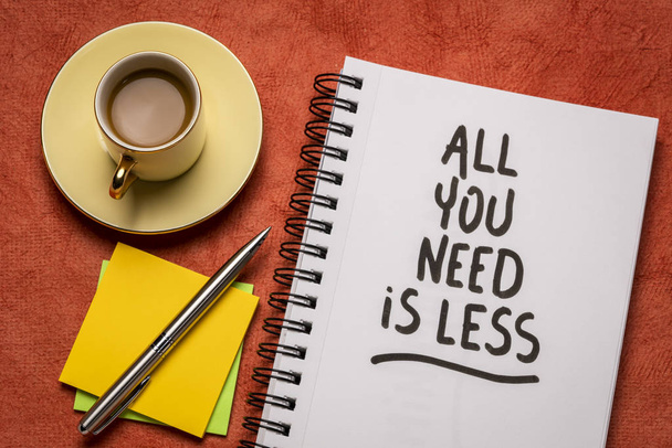 all you need is less - minimalism concept - Foto, immagini