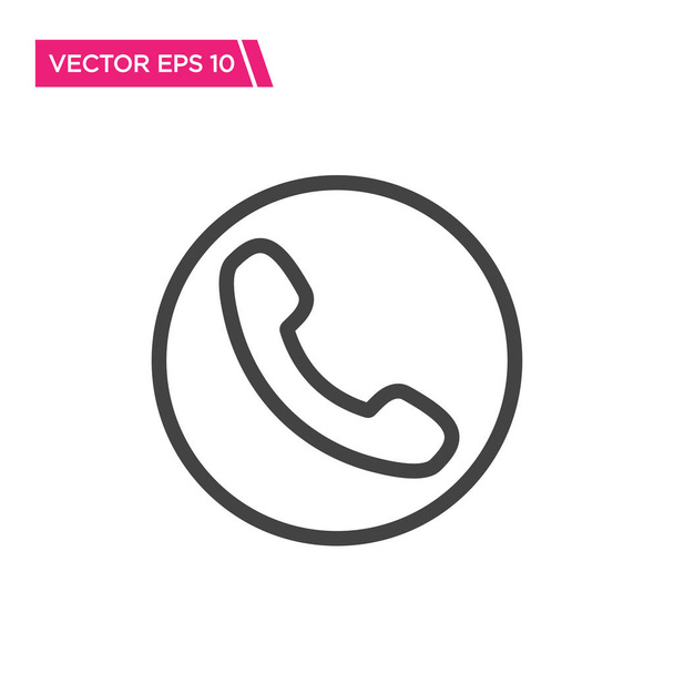 Телефон икона, вектор для Web, плоский дизайн
 - Вектор,изображение