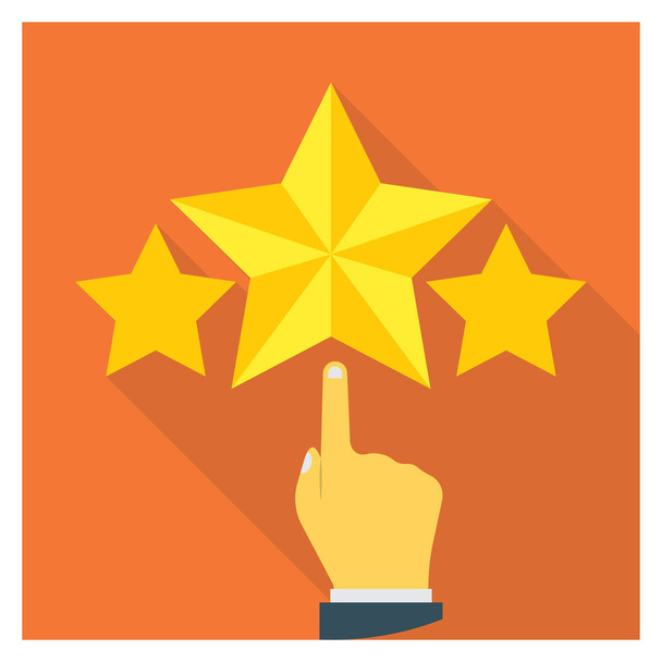 Business Management Flat icon for rank  & rating  - Vector, Image