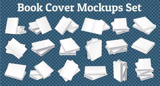 Book Cover Mockups Set - Vector, Image