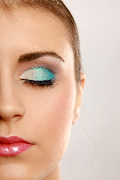 Woman eye with exotic style makeup - Photo, Image