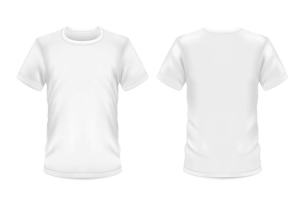 Camiseta blanca modelo de ropa deportiva en blanco 3d maqueta
 - Vector, imagen