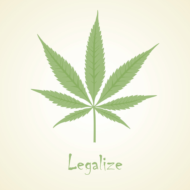 vector cannabis leaf. marihuana. - Vector, afbeelding