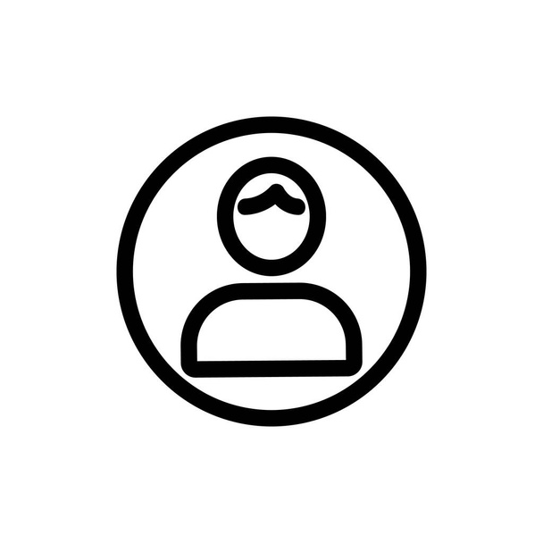 The user icon is a vector icon. Isolated contour symbol illustration - Vector, Image