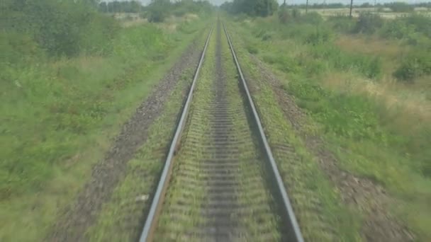 Mozgásban lévő vasúti rendszer a vasúton - Felvétel, videó