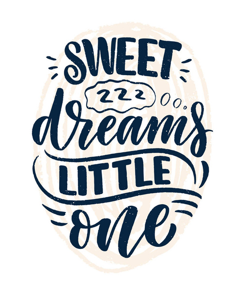 Lettering Slogan about sleep and good night. Vector illustration design for graphic, prints, poster, card, sticker and other creative uses - Vector, Image