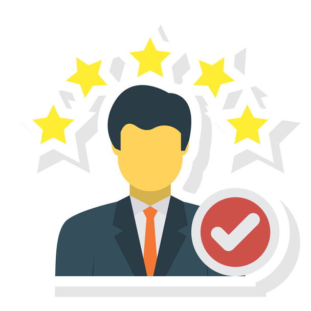 Business Management Flat icon for employee  & avatar - Vector, Image