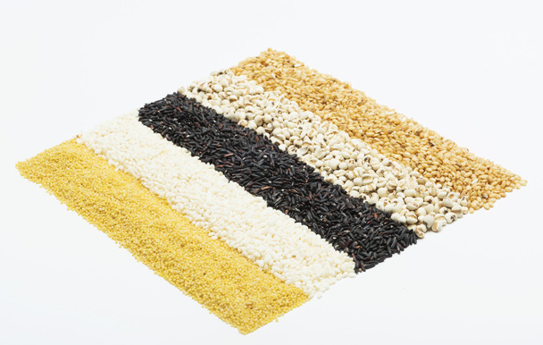 Színes csíkos rizssorok - Fotó, kép