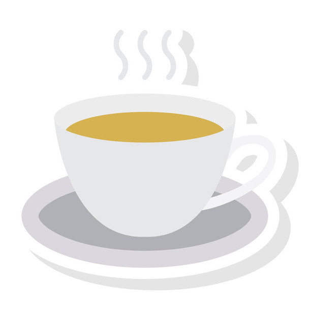 Управление бизнесом Плоские иконки для кофе и чашки
  - Вектор,изображение