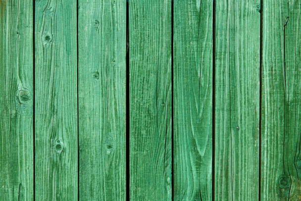 Green wooden plank for background or texture - Photo, Image