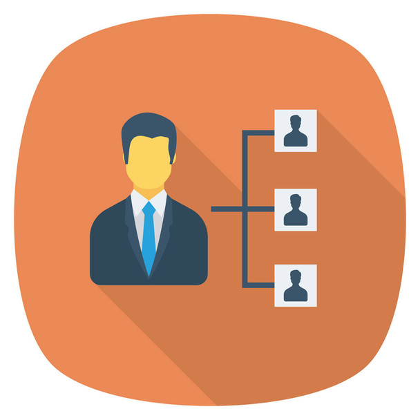 human resources flat business icon.  businessman - Vector, Image
