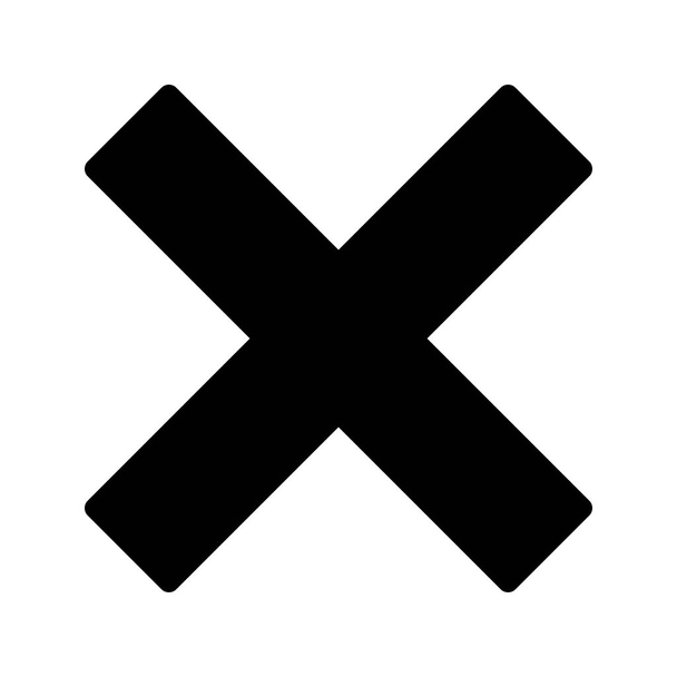 Glyph Cancelar icono aislado en el fondo
 - Vector, Imagen