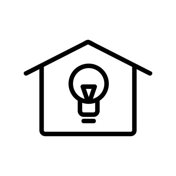Smart house vector icono. Ilustración del símbolo de contorno aislado
 - Vector, Imagen